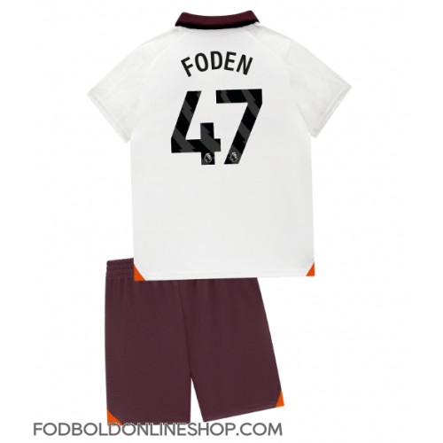 Manchester City Phil Foden #47 Udebane Trøje Børn 2023-24 Kortærmet (+ Korte bukser)